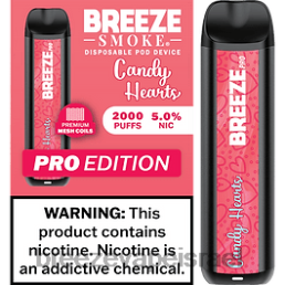 Breeze Pro 2000 שאיפות - Breeze Vape No Nicotine לבבות ממתקים 8B80B29